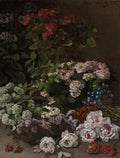 Spring Flowers by Claude Monet (French, 1840–1926) - Impressionist canvas print