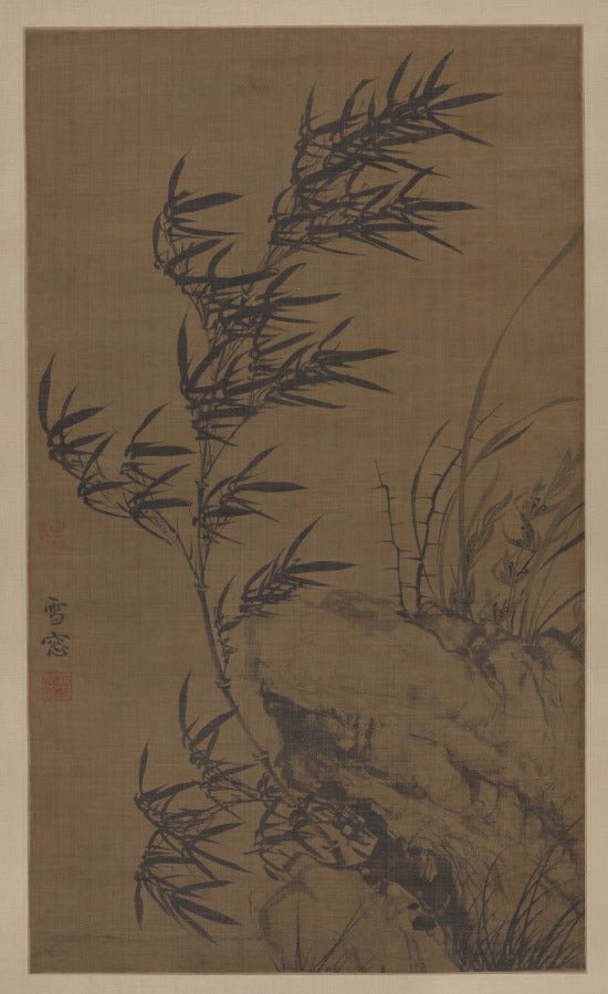 Bamboo in the Wind by Puming (Xuechuang) (Chinese, active before 1274–after 1329) - Classic Art canvas print