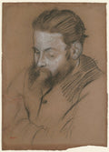 Diego Martelli by Edgar Degas (French, 1834–1917) - Impressionist canvas print