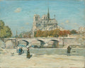 Notre Dame Seen from the Quai de la Tournelle by Jean-François Raffaëlli (French, 1850–1924) - Classic Art canvas print
