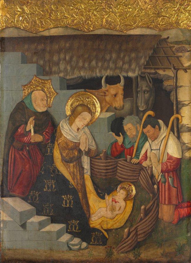 The Nativity by Jaume Ferrer the Younger (Spanish, Catalonia died c. 1460/70) - Classic Art canvas print