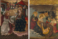 The Annunciation and The Nativity by Jaume Ferrer the Younger (Spanish, Catalonia died c. 1460/70) - Classic Art canvas print