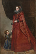A Genoese Lady with Her Child by Anthony van Dyck (Flemish, 1599–1641) - Classic Art canvas print
