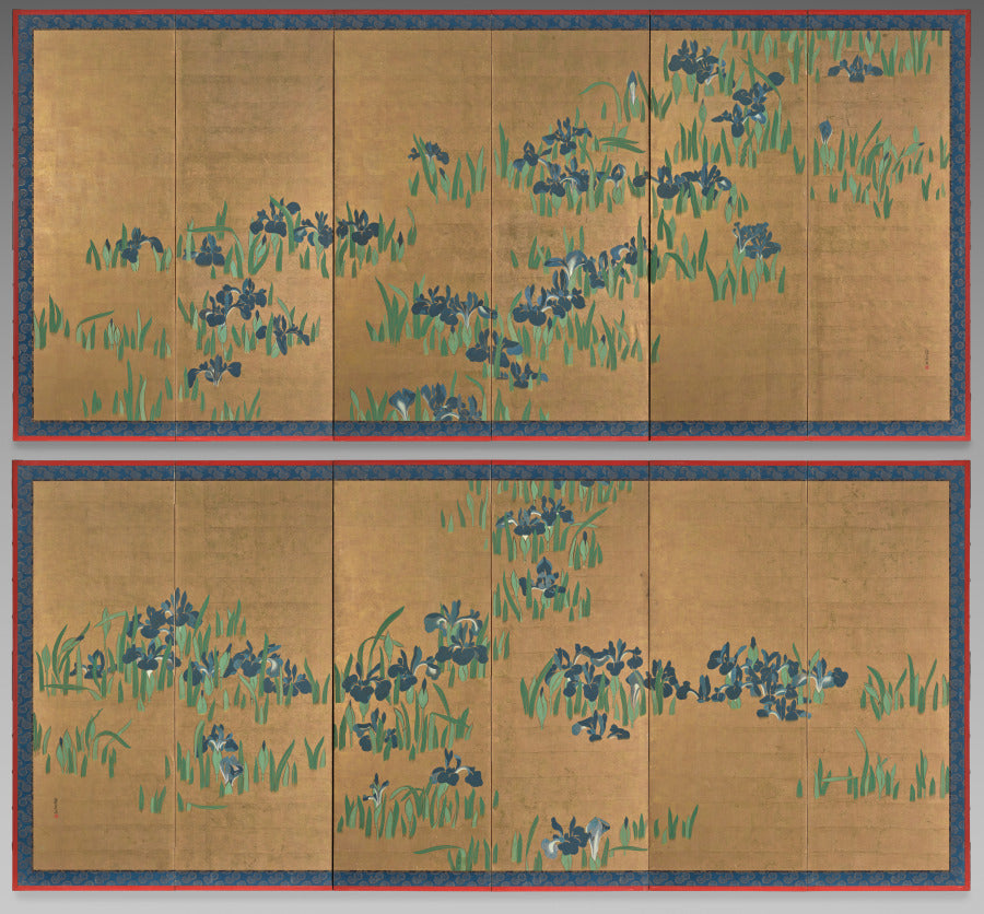 Irises by Watanabe Shikō (Japanese, 1683–1755) - Classic Art canvas print