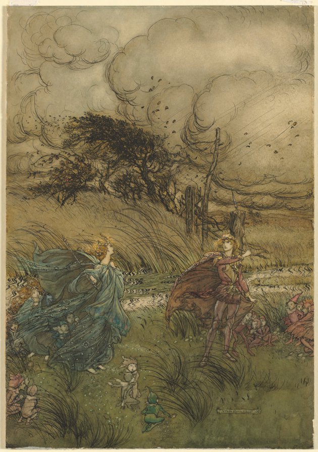 And Now They Never Meet in Grove or Green by Arthur Rackham (British, 1867–1939) - Classic Art canvas print
