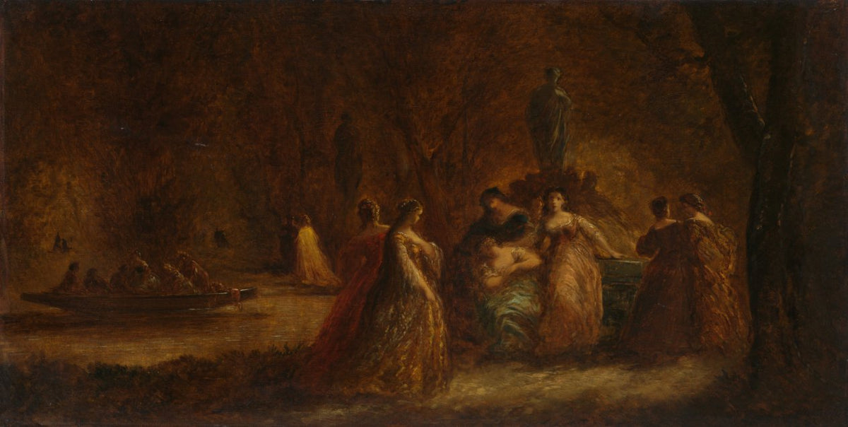 A Woodland Fte by Adolphe Monticelli (French, 1824–1886) - Classic Art canvas print