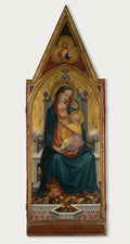 Virgin and Child Enthroned by Battista di Biagio Sanguigni (Italian, active 1393–1451) - Classic Art canvas print