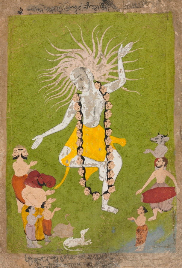 God Shiva in His Ferocious Aspect as Mahakala Dancing by  - Classic Art canvas print