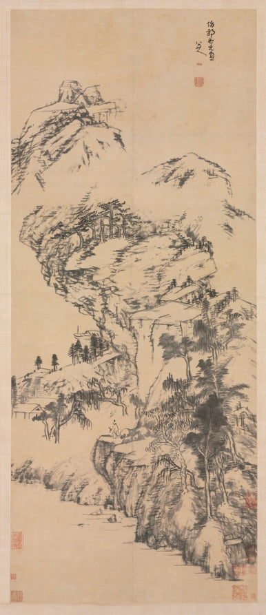 Landscape after Guo Zhongshu by Bada Shanren (Chinese, 1626–1705) - Classic Art canvas print