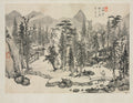 Landscape Album in Various Styles Landscape after Wu Zhen by Zha Shibiao (Chinese, 1615–1698) - Classic Art canvas print