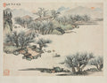 Landscape Album in Various Styles Spring Plowing by Zha Shibiao (Chinese, 1615–1698) - Classic Art canvas print
