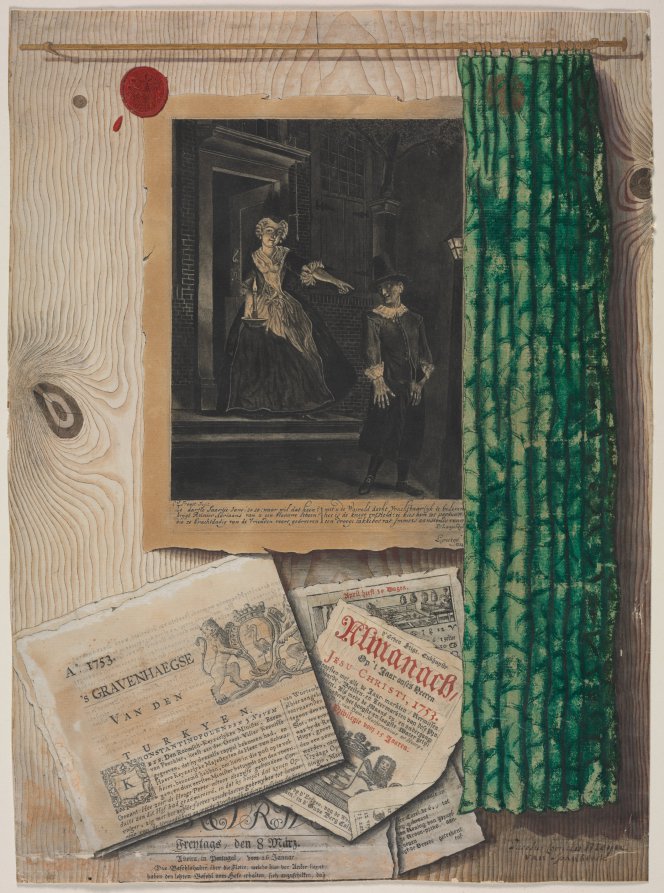 Trompe l'Oeil Still Life by Jacobus Cornelis Meyer (Dutch, active 1700s) - Classic Art canvas print