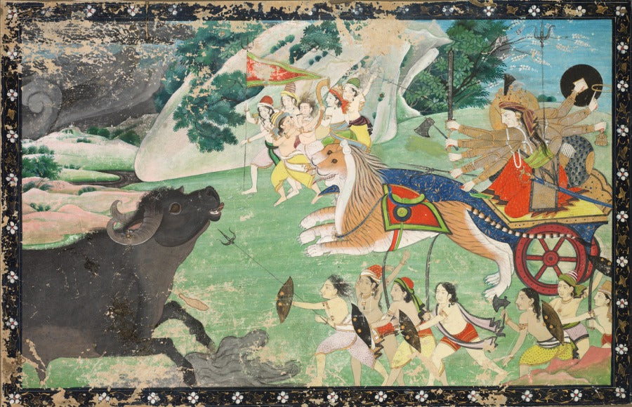 Durga Slaying Mahisha by  - Classic Art canvas print