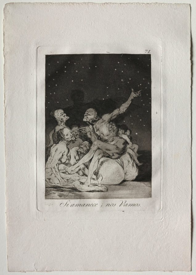 When Day Breaks We Will Be Off, Plate 71 by Francisco de Goya (Spanish, 1746–1828) - Romantic canvas print