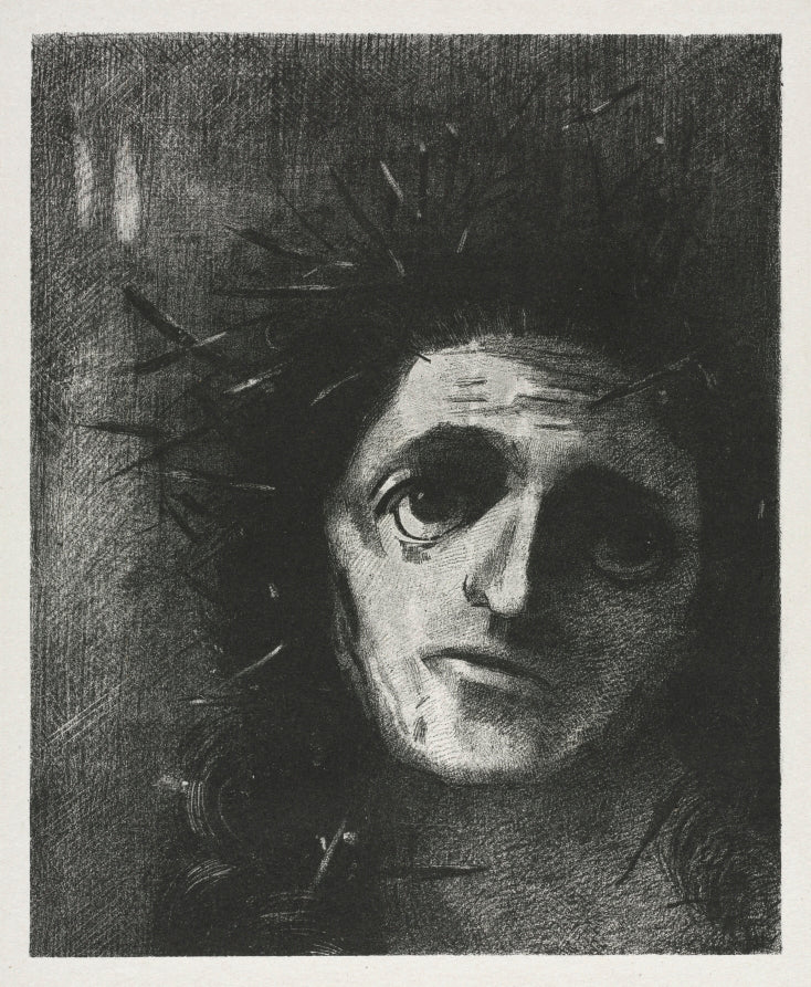 Christ by Odilon Redon (French, 1840–1916) - Symbolist canvas print
