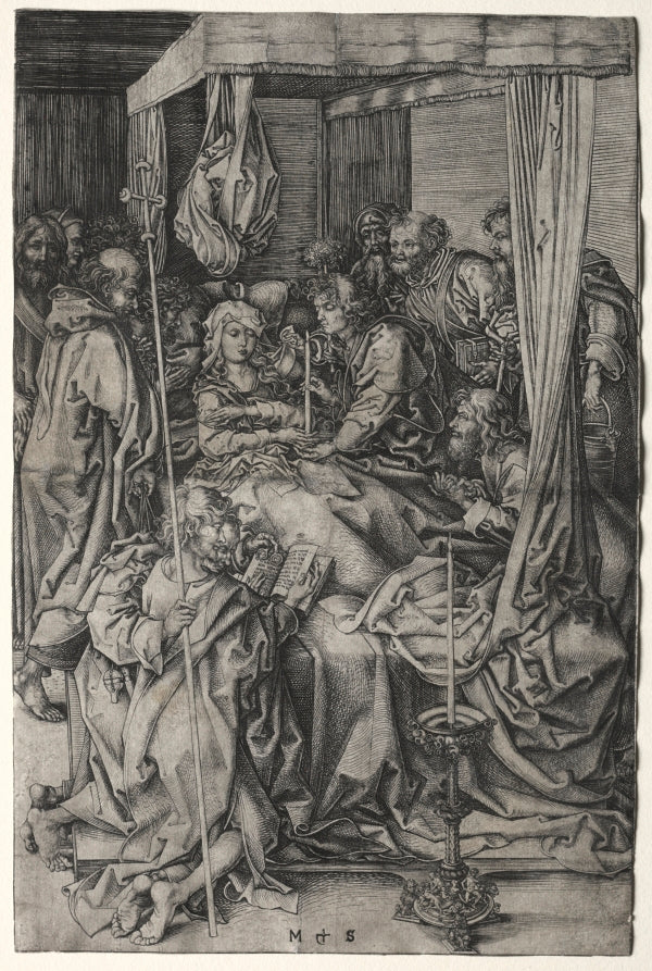 The Death of the Virgin by Martin Schongauer (German, c. 1450–1491) - Classic Art canvas print