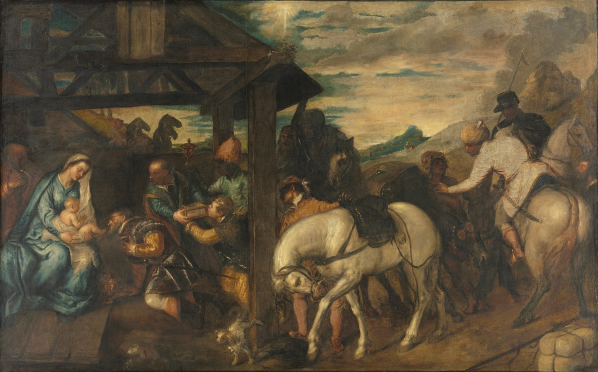 Adoration of the Magi by Titian (Italian, c. 1488–1576) - Renaissance canvas print