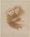 Reading by Eugène Carrière (French, 1849–1906) - Classic Art canvas print