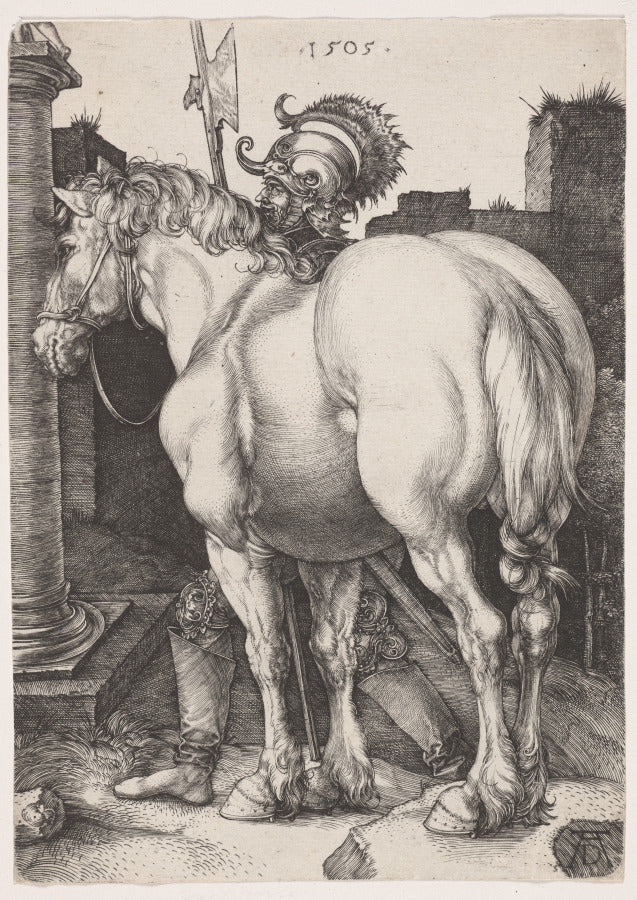 The Large Horse by Albrecht Dürer (German, 1471–1528) - Classic Art canvas print