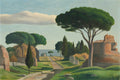 The Appian Way by Edward Bruce (American, 1879–1943) - Classic Art canvas print