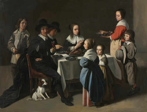 A Family Meal by Le Nain family (French) - Classic Art canvas print