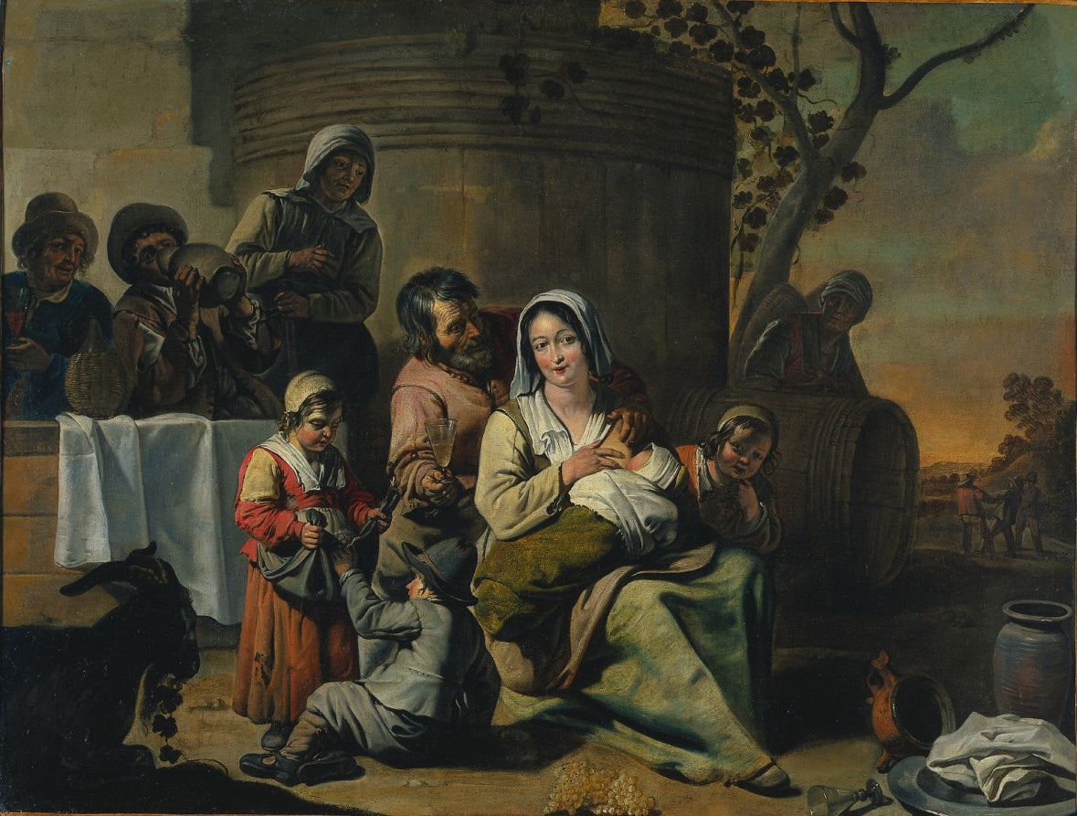 Vintage Scene by Le Nain (French) - Classic Art canvas print