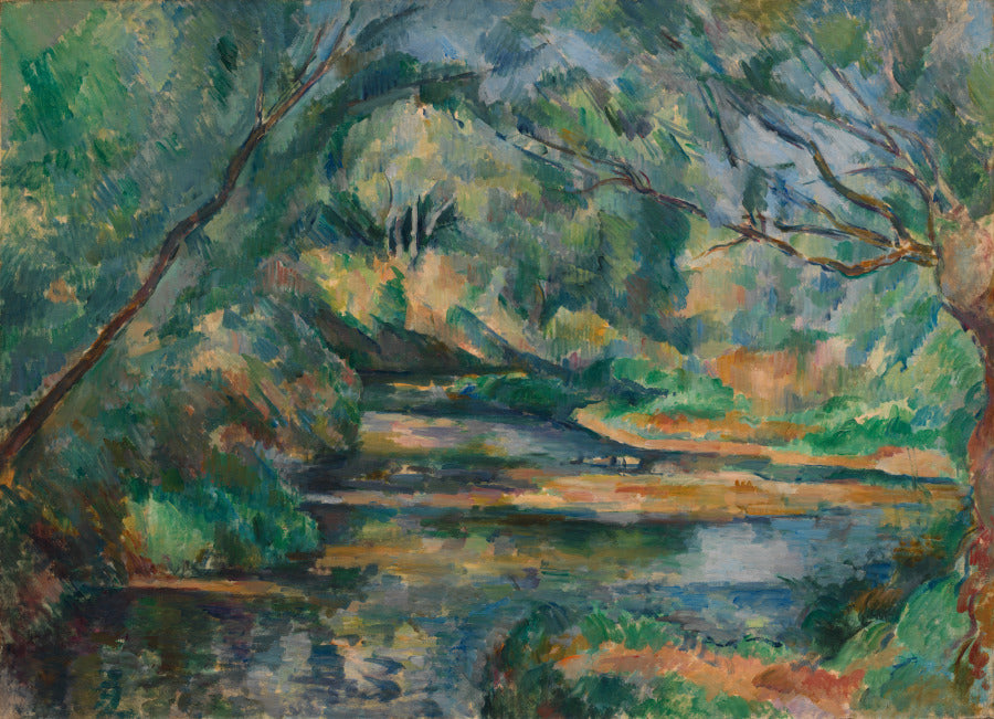 The Brook by Paul Cezanne (French, 1839–1906) - Post-Impressionist canvas print