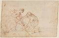 Two Men Tying a Bundle recto by Anonymous - Classic Art canvas print