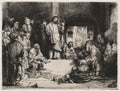 Christ Preaching 'La Petite Tombe' by Rembrandt van Rijn (Dutch, 1606–1669) - Baroque canvas print