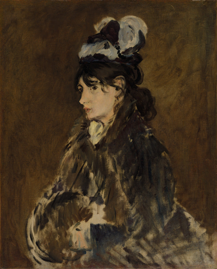 Berthe Morisot with a Muff by Édouard Manet (French, 1832–1883) - Impressionist canvas print