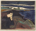 Evening, Melancholy I by Edvard Munch (Norwegian, 1863–1944) - Expressionist canvas print