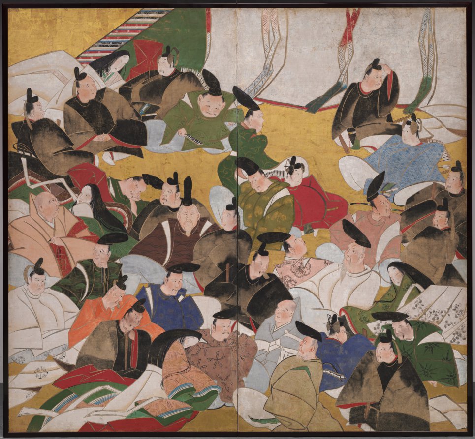 Thirty-Six Poetic Immortals by Tatebayashi Kagei (Japanese, active mid-1700s) - Classic Art canvas print