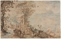 Landscape with Travelers by Jan Brueghel (Flemish, 1568–1625) - Classic Art canvas print