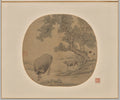 Man, Buffalo, and Calf by Li You (Chinese, active c. 1145) - Classic Art canvas print