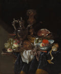 Silver Wine Jug, Ham, and Fruit by Abraham van Beyeren (Dutch, 1620/21–1690) - Classic Art canvas print