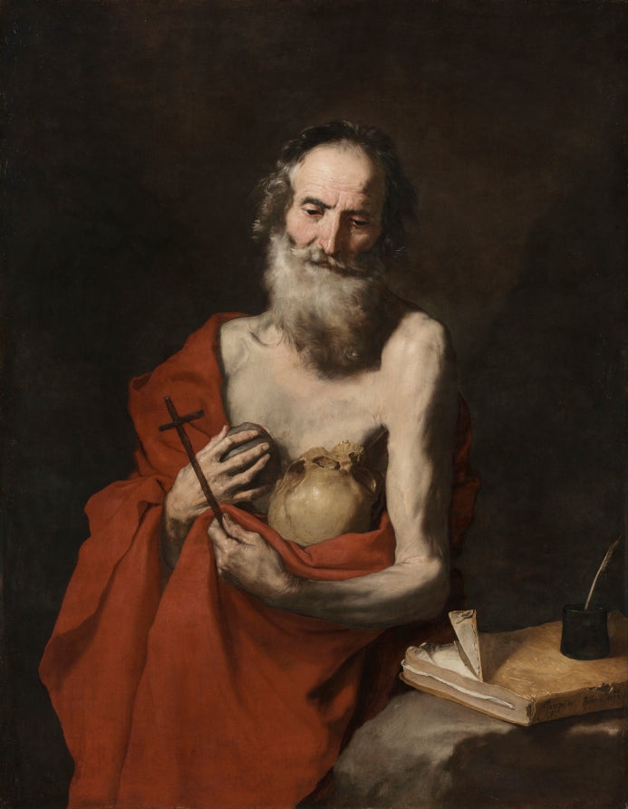 Saint Jerome by Jusepe de Ribera (Spanish, 1591–1652) - Classic Art canvas print
