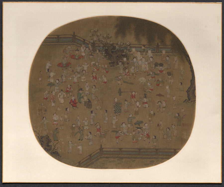 One Hundred Children at Play by Su Hanchen (Chinese, active c. 1101–1125) - Classic Art canvas print