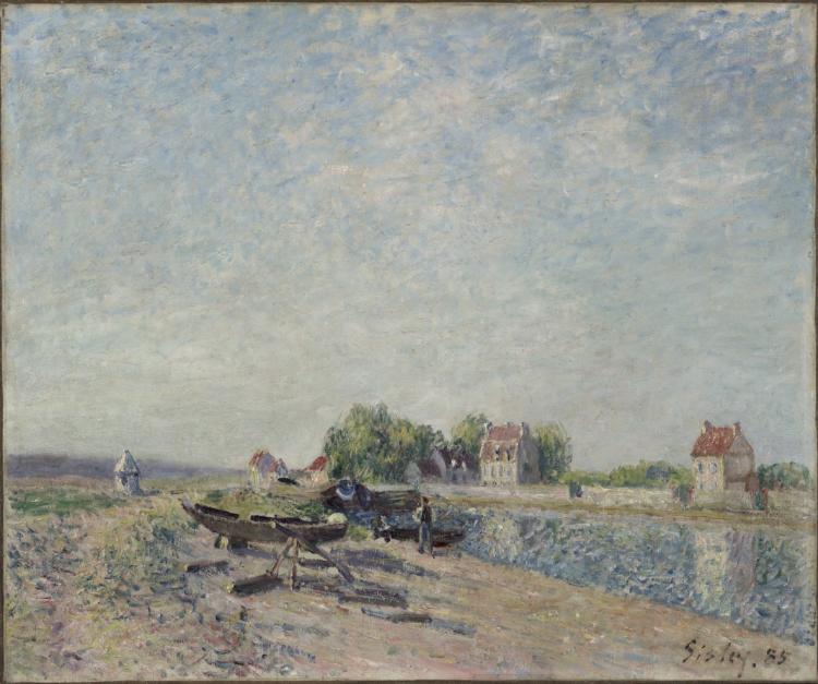 Saint-Mamms, Loing Canal by Alfred Sisley (French, 1840–1899) - Classic Art canvas print