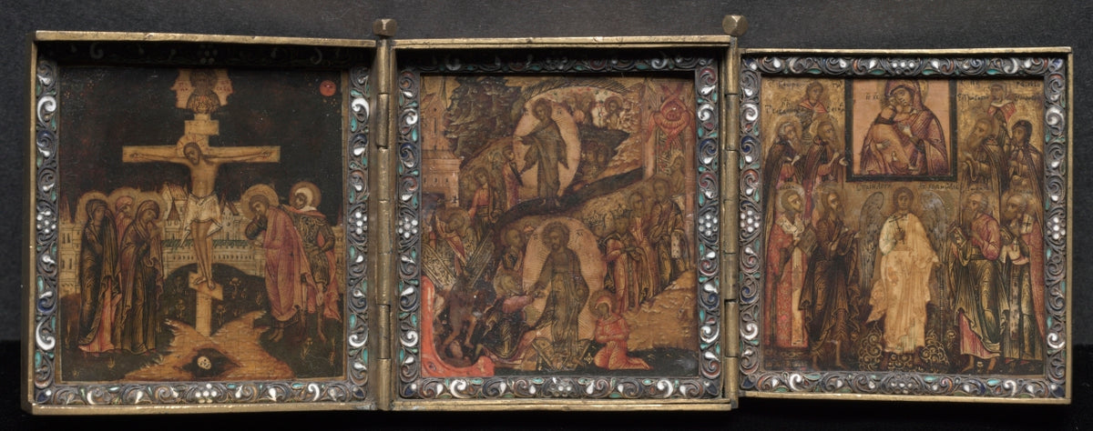 Portable Triptych Icon by  - Classic Art canvas print