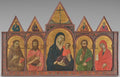 Virgin and Child with Saints by Ugolino di Nerio (Italian) - Classic Art canvas print