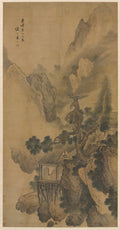 Lonely Retreat Overlooking a Misty Valley by Sheng Maoye (Chinese, active early 1600s) - Classic Art canvas print