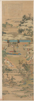 Lady Xuanwen Giving Instruction on the Rites of Zhou by Chen Hongshou (Chinese, 1598/99–1652) - Classic Art canvas print