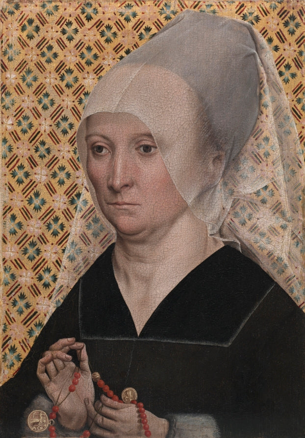 Portrait of a Woman by Master of the Holy Kinship (German) - Classic Art canvas print