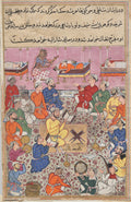 The infant son of the king of Isfahan responds to music, from a Tuti-nama Tales of a Parrot Thirteenth Night by  - Classic Art canvas print