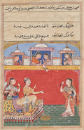 The daughter-in-law returns from her misadventure, feigning insanity, from a Tuti-nama Tales of a Parrot Sixteenth Night by  - Classic Art canvas print