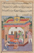 Latif, who has murdered his brother, falsely accuses Khurshid of the deed, from a Tuti-nama Tales of a Parrot Thirty-second Night by  - Classic Art canvas print