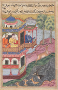 The painting made by the vizier of the emperor of China for the queen of Rum, from a Tuti-nama Tales of a Parrot Thirty-ninth Night by  - Classic Art canvas print