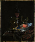 Wineglass and a Bowl of Fruit by Willem Kalf (Dutch, 1619–1693) - Classic Art canvas print