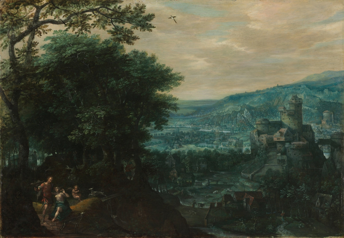 Landscape with Venus and Adonis by Gillis van Coninxloo (Netherlandish, 1544–1607) - Classic Art canvas print