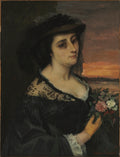 Mme L . . . Laure Borreau by Gustave Courbet (French, 1819–1877) - Realist canvas print